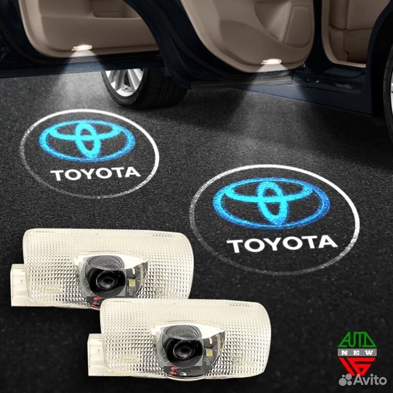 Штатная подсветка дверей Тойота Камри - Toyota Cam