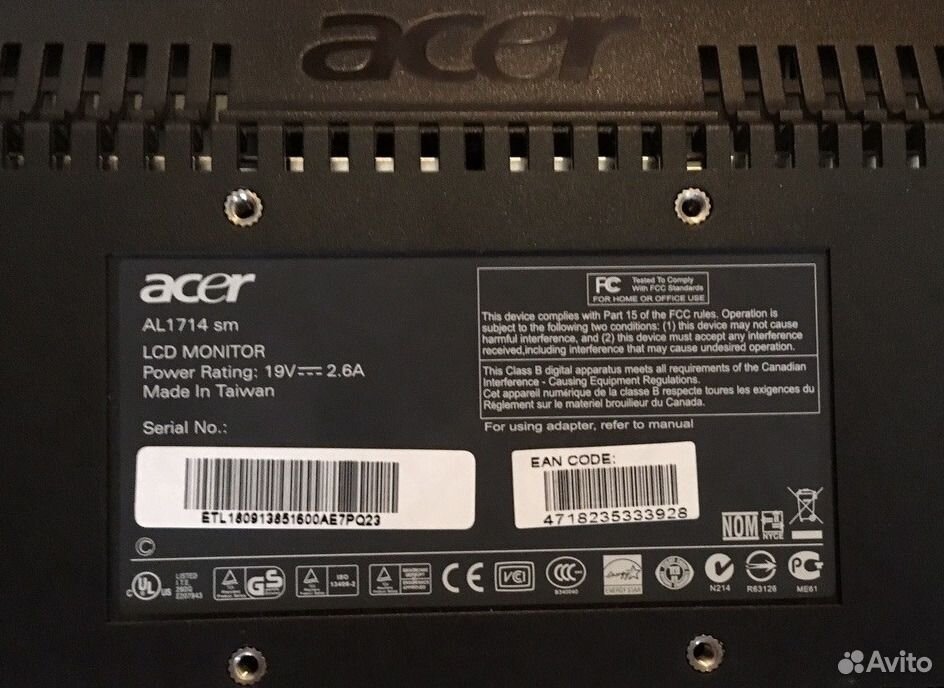 Acer al1714sm схема