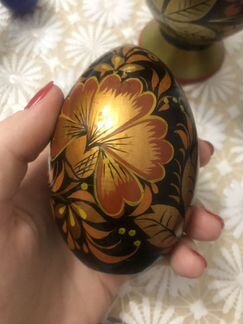 Яйцо деревянное с росписью