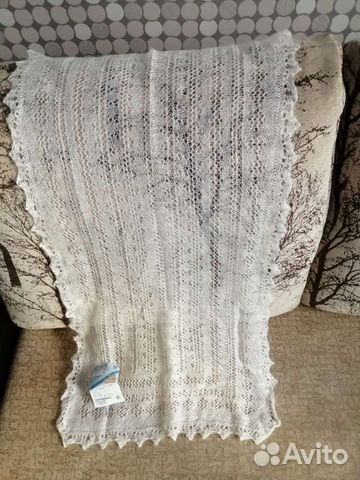 Шарф пуховый ажурный