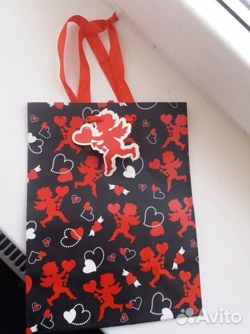 Пакет подарочный «Амурчики» (Красный куб)