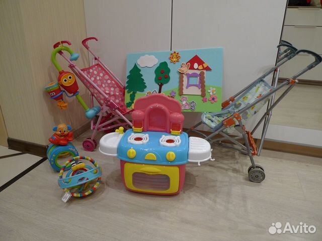 Игрушки от 1 года стигисы, кухня, коляски, кран