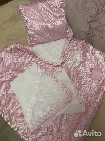 Комплект на выписку для девочки (+ балдахин)