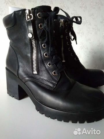 Полусапоги женские кожаные