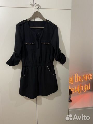 Коктейльное платье черное 42 размер