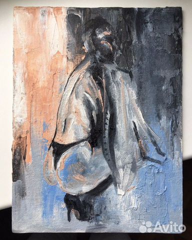 Картина маслом на холсте абстракция интерьерная ка