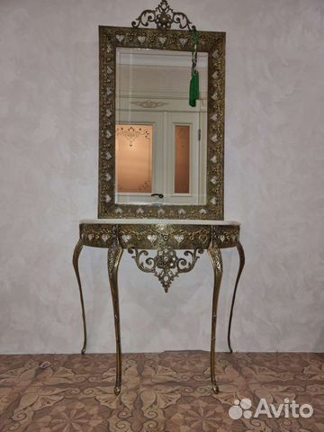 Бронзовая консоль и зеркало Иран. Цена за шт