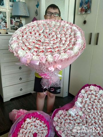 Сладкий букет из конфет Рафаэлло