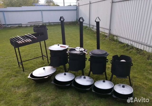 Казан чугунный с печкой из г. Намангана в Ялте