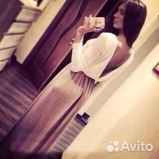 Вечернее платье в пол с открытой спиной, платье на