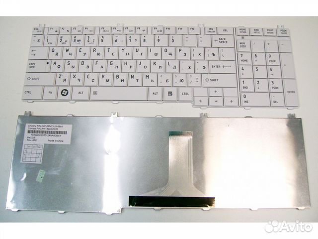 Клавиатура Toshiba C650 белая