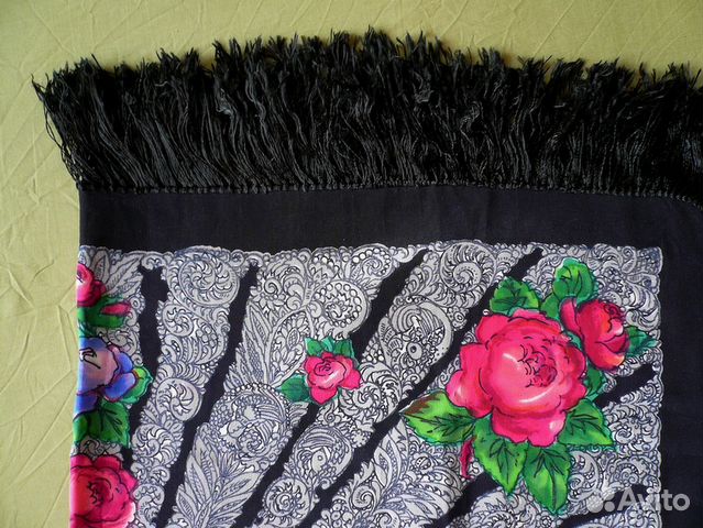 Платок Шифон натур Старинный 90 Х 90см 70 гг СССР Платок Шифон натур Старинный 90 Х 90см 70 гг СССР