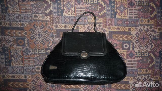 Дамская сумка нат. кожа, лак Италия Германия 1980е