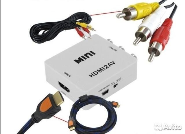 Конвертор hdmi- 3RCA(тюльпаны), Новый. гарантия