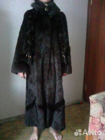 Шуба из сурка про-во Греция 42-44-46р + шарф норка