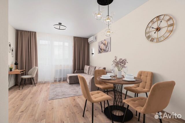 

1-к. квартира, 44 м², 2 кровати