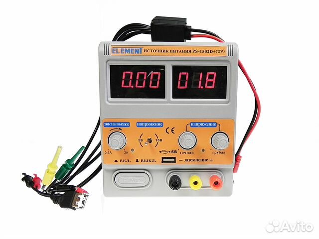 Лабораторные блоки питания element 1502D+ новые