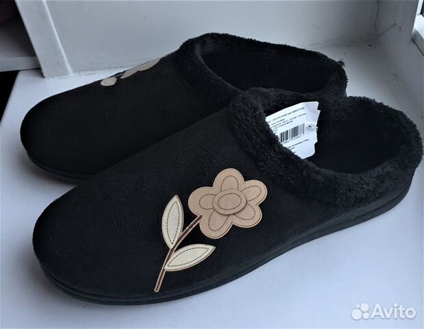 Тапочки тапки новые 40 - 41 р. супер теплые черные Тапочки тапки новые 40 - 41 р. супер теплые черные