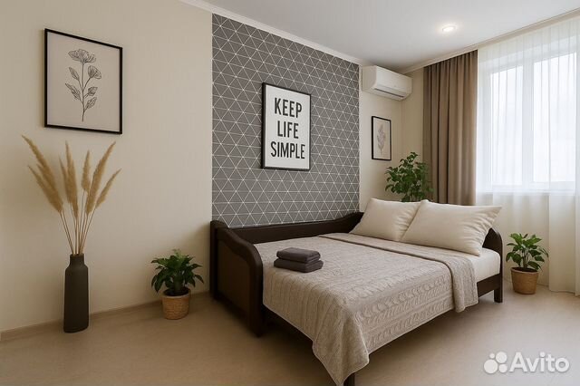 

1-к. квартира, 40 м², 2 кровати