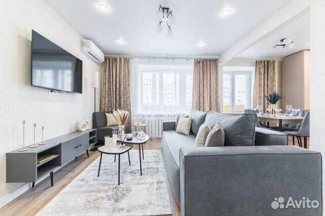 

1-к. квартира, 52 м², 3 кровати