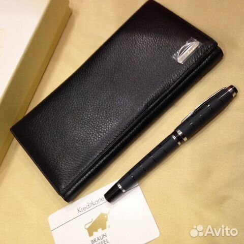 Кожаная купюрница, кошелек унисексBraun Buffel9933