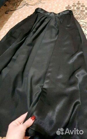 Чёрная юбка в пол