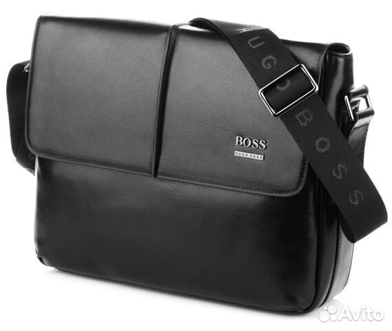Мужская кожаная сумка H.Boss A4 new black Мужская кожаная сумка H.Boss A4 new black