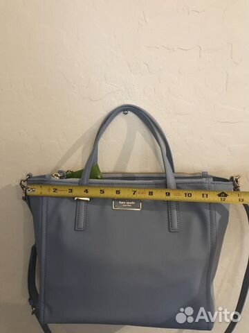 Kate Spade новая серо-голубая сумка кроссбоди