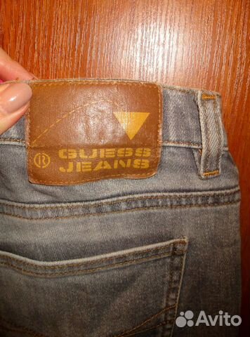 Джинсы guess оригинал серые с эффектом потертости