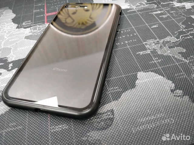 Магнитный чехол бампер Стекло для iPhone