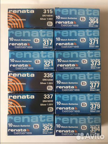 Батарейки Renata, Maxell, Camelion