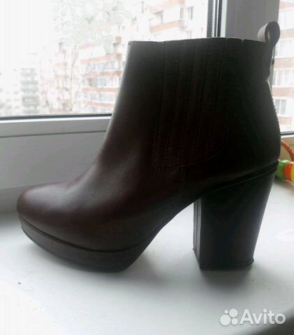 Ботильоны, полусапожки кожаные topshop