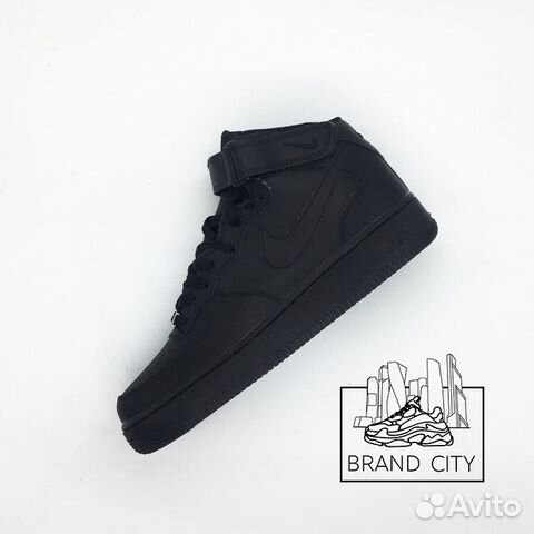 Nike Air Force 1 Mid Black Nike Air Force 1 Mid Black