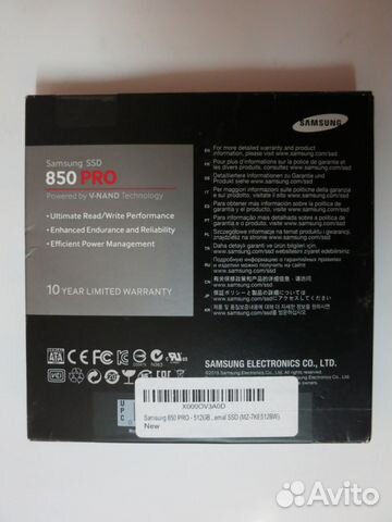 SSD samsung 850 Pro 512Gb SSD samsung 850 Pro 512Gb