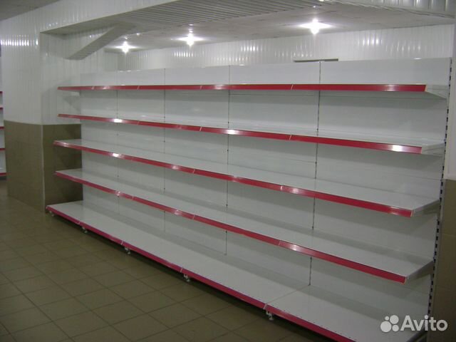 Торговые белые стеллажи бу