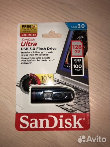 Флешка SanDisk Ultra USB 3.0 128Gb