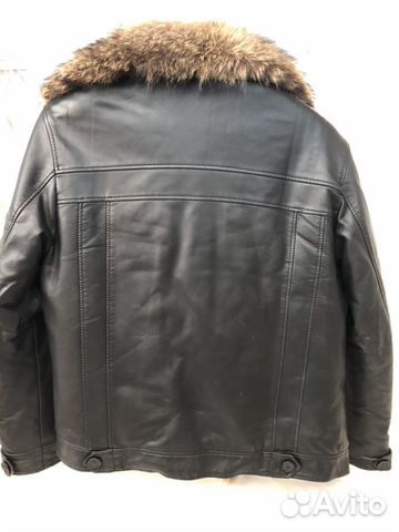 Кожаная куртка с натуральным мехом