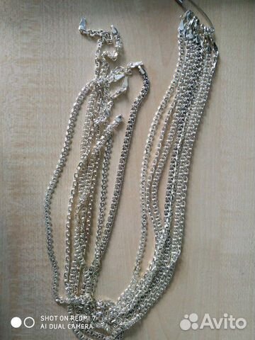 Серебряная цепочка. 21,76 гр. 54см. Якорное плетен