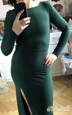 Платье длинное зеленое в пол Topshop Платье длинное зеленое в пол Topshop