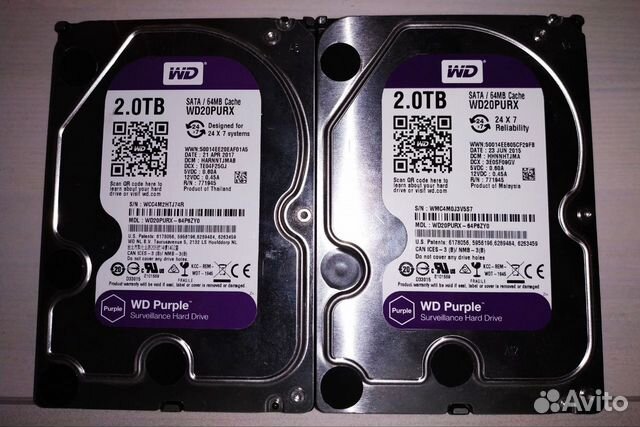 Western Digital Purple 2GB (2 шт.)