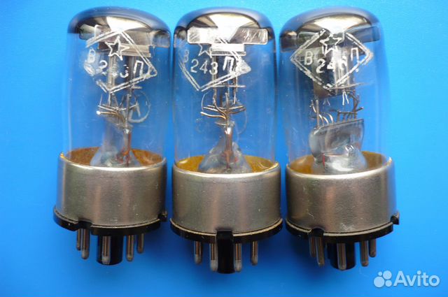 Две радиолампы 6Х6С металлический цоколь СССР 50-х