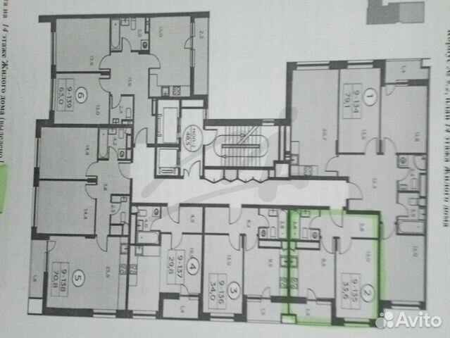 1-к квартира, 34.4 м², 14/16 эт.