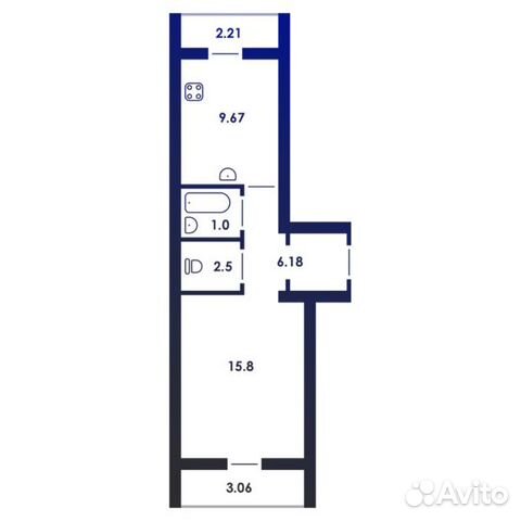 1-к квартира, 37.5 м², 7/10 эт.