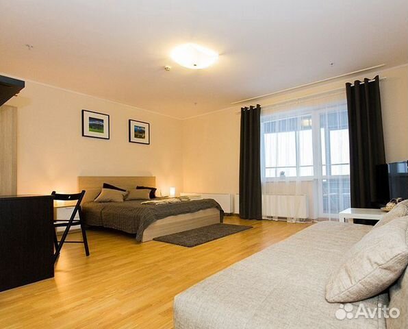 

1-к. квартира, 54 м², 2 кровати