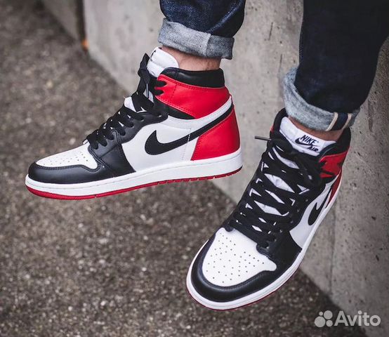 Кроссовки Air Jordan 1 Retro High OG Black Toe купить в Москве | Личные  вещи | Авито
