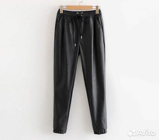 Брюки джоггеры кожаные Брюки джоггеры кожаные