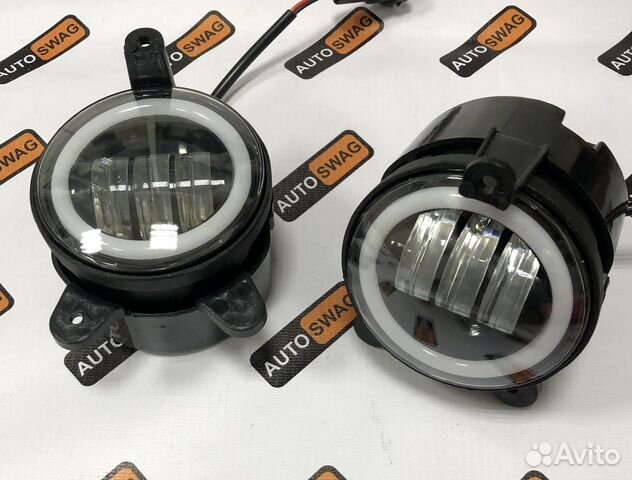 Птф LED 3 полосы + кольцо Priora, Шеви Нива,Газель