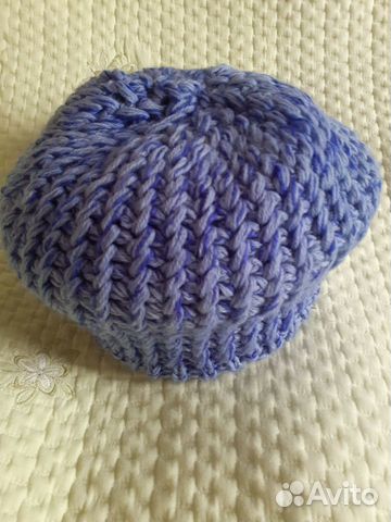 Шапка овечья шерсть кроличий пух акрил ручная