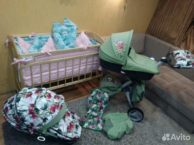 Stokke xplory 2в1 и кроватка с новым комплектом в