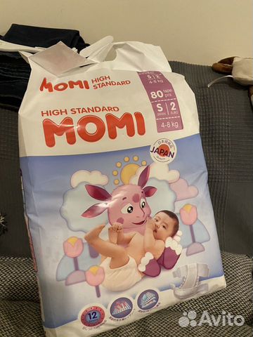 Памперсы японские Momi размер S 4-8 кг Памперсы японские Momi размер S 4-8 кг